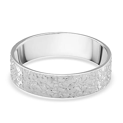 Rhapsody 950 Platinum Hammered Band Ring (Size 8.0)(5.60 Grams)