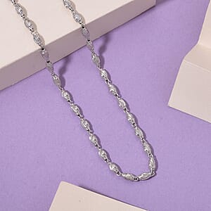 950 Platinum Beaded Chain Necklace (18 Inches) (10.60 Grams)