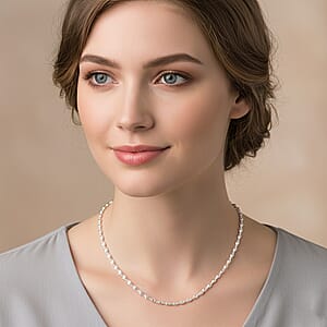 950 Platinum Beaded Chain Necklace (18 Inches) (10.60 Grams)