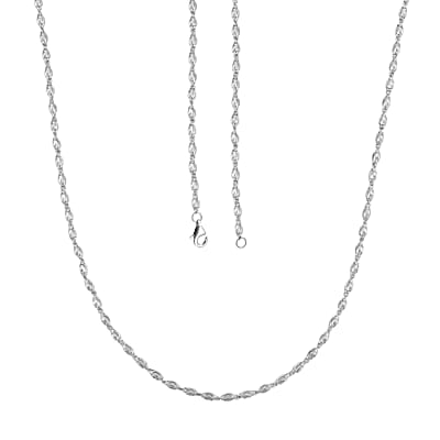 950 Platinum Beaded Chain Necklace (18 Inches) (10.60 Grams)