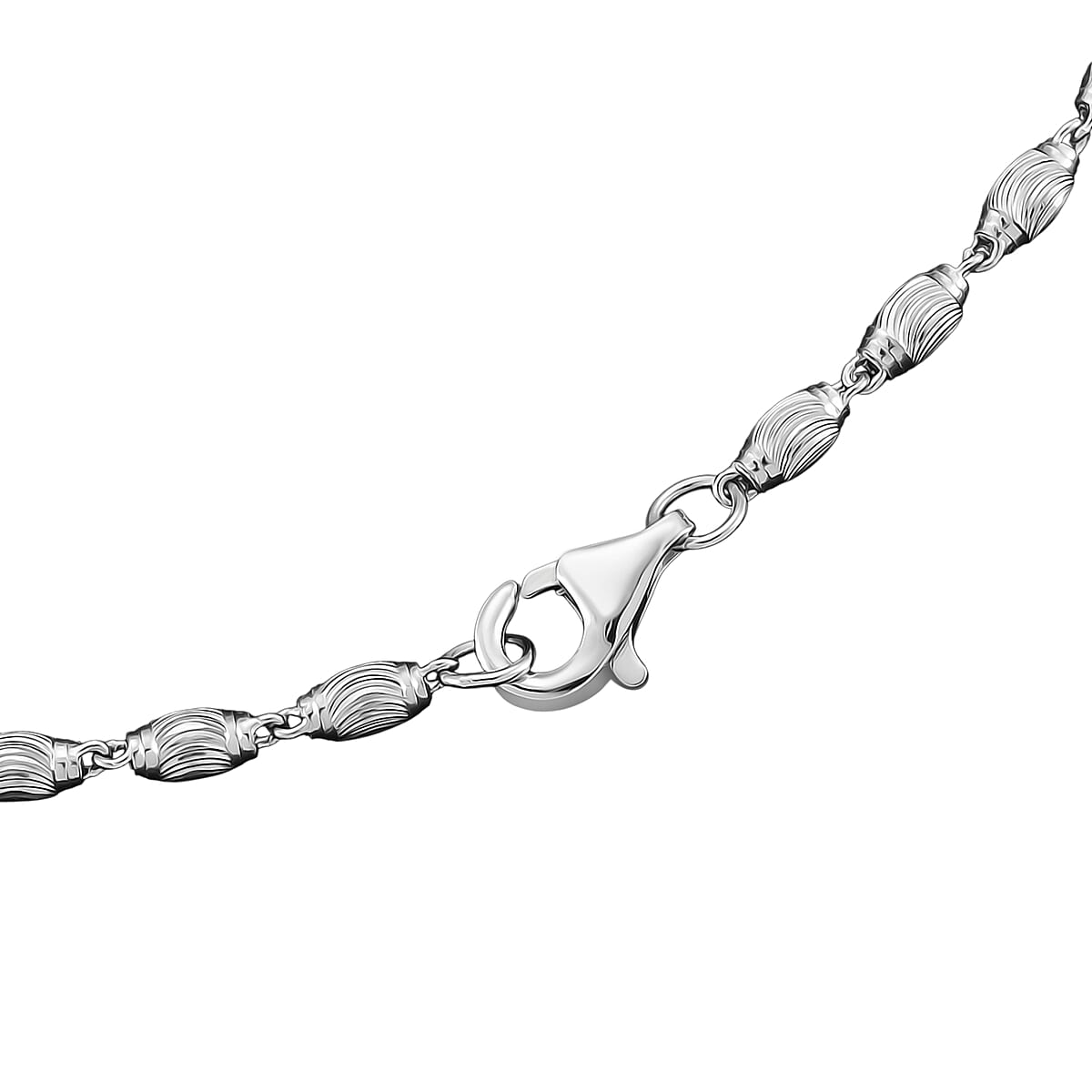 Beaded Chain Necklace in 950 Platinum 10.60 Grams 18 Inches image number 5