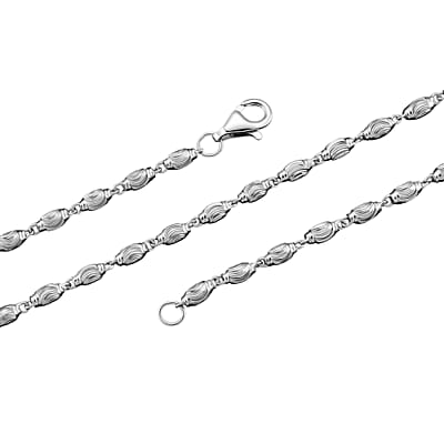 950 Platinum Beaded Chain Necklace (18 Inches) (10.60 Grams)