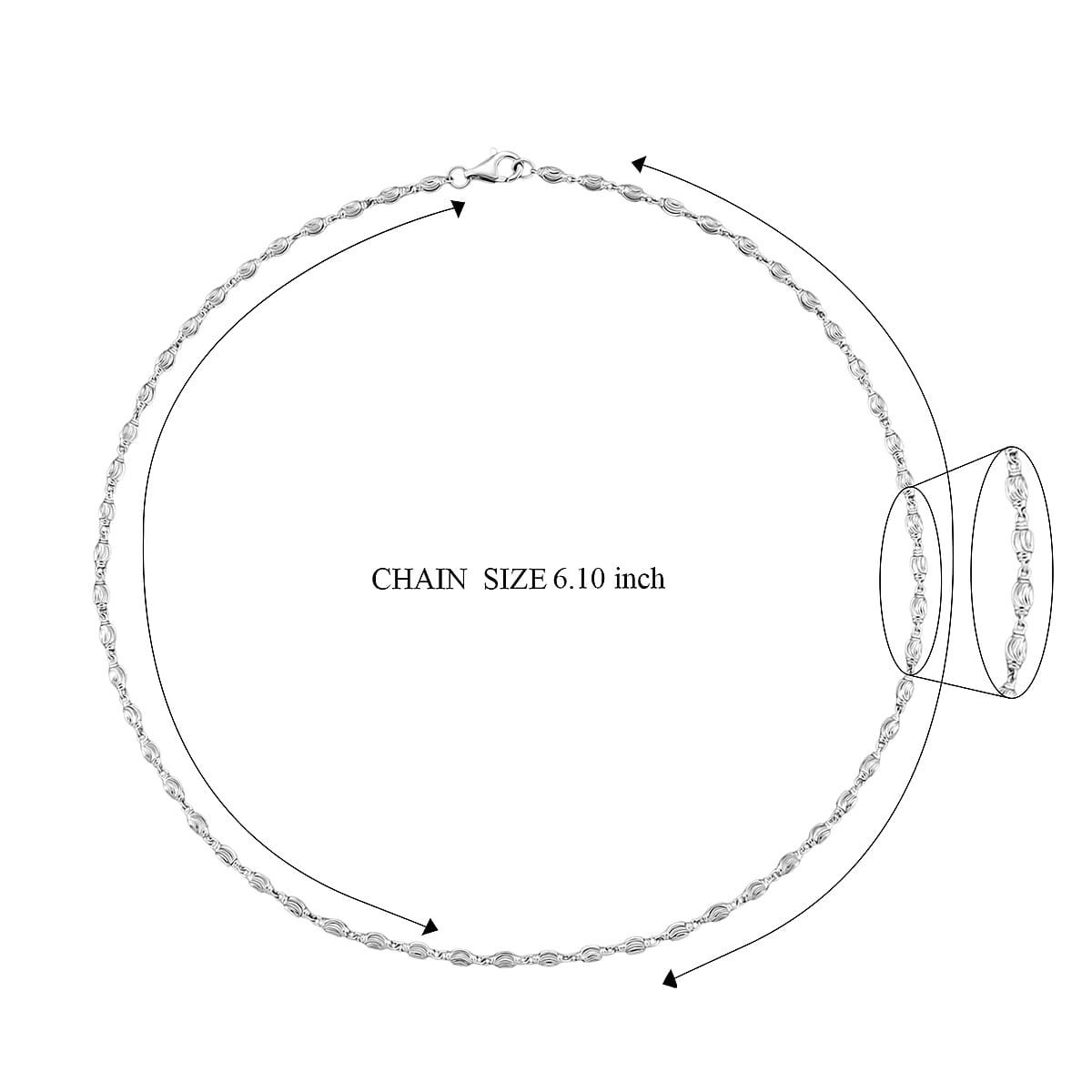 Beaded Chain Necklace in 950 Platinum 10.60 Grams 18 Inches image number 6