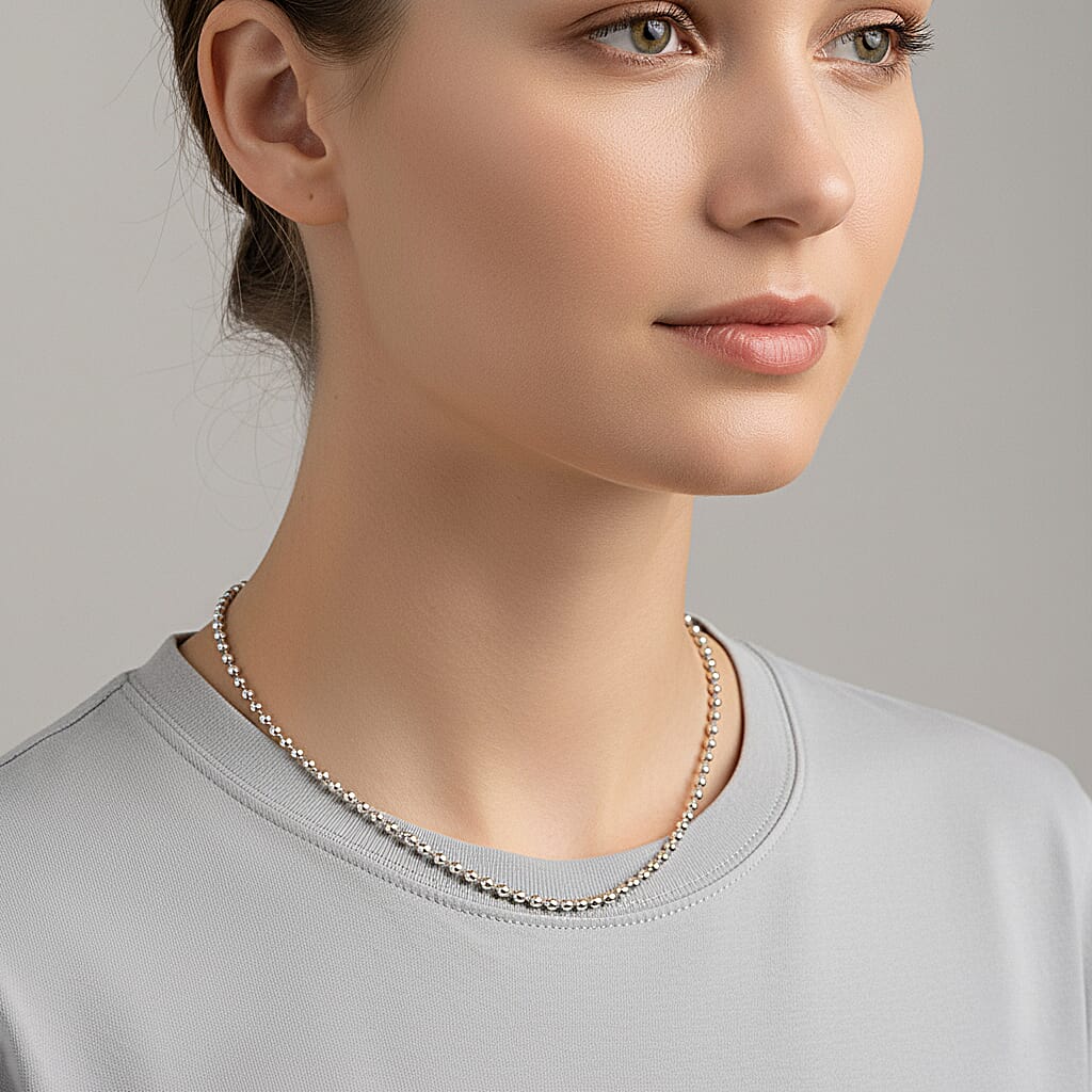Rhapsody 950 Platinum Beaded Chain Necklace (18 Inches) (15.90 Grams)