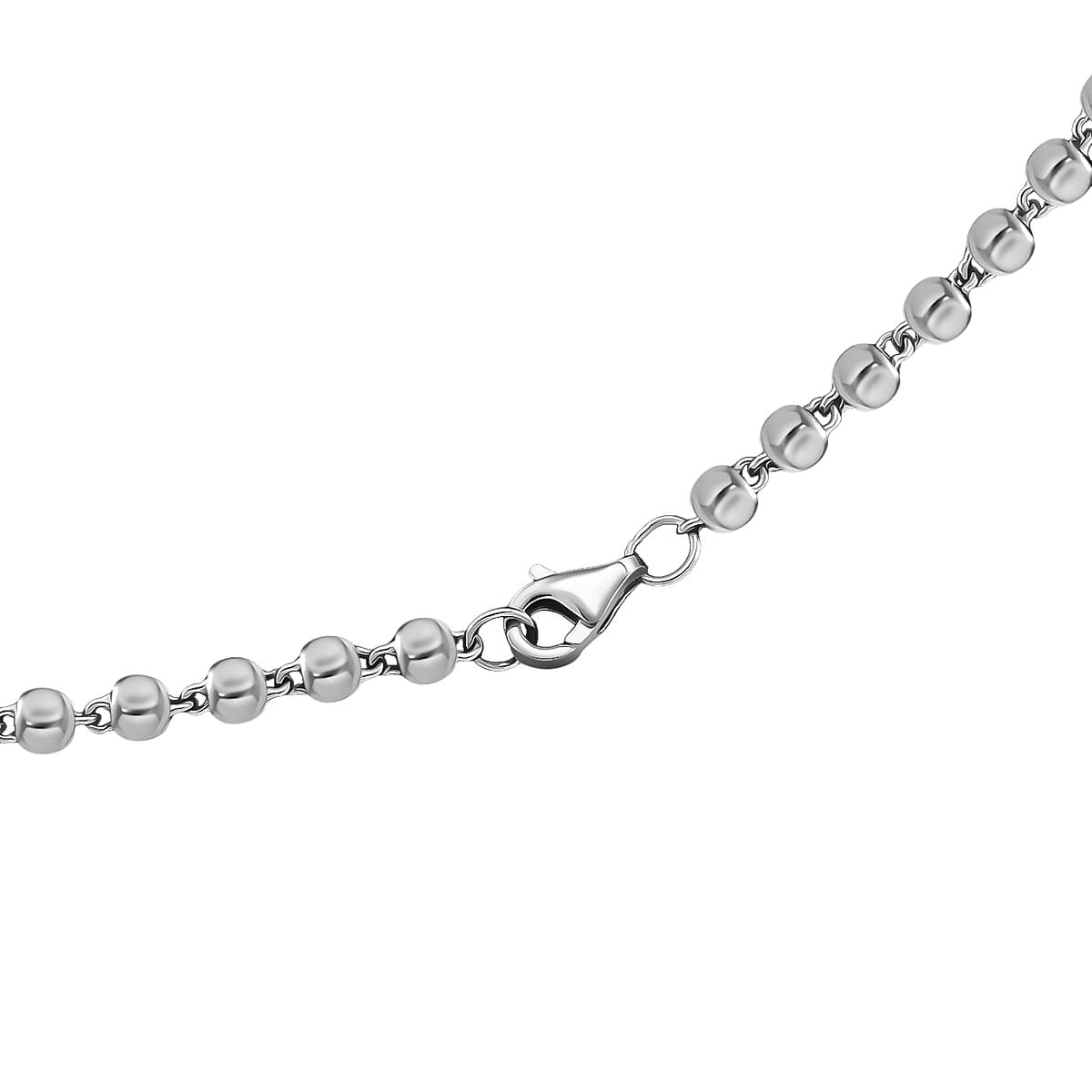 Beaded Chain Necklace in 950 Platinum 15.90 Grams 18 Inches image number 5