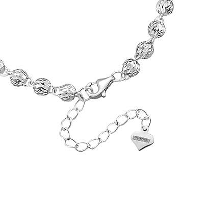 Rhapsody Luxe Beaded Chain Bracelet in 950 Platinum (6.50-8.0 Inche) (6.50 Grams)