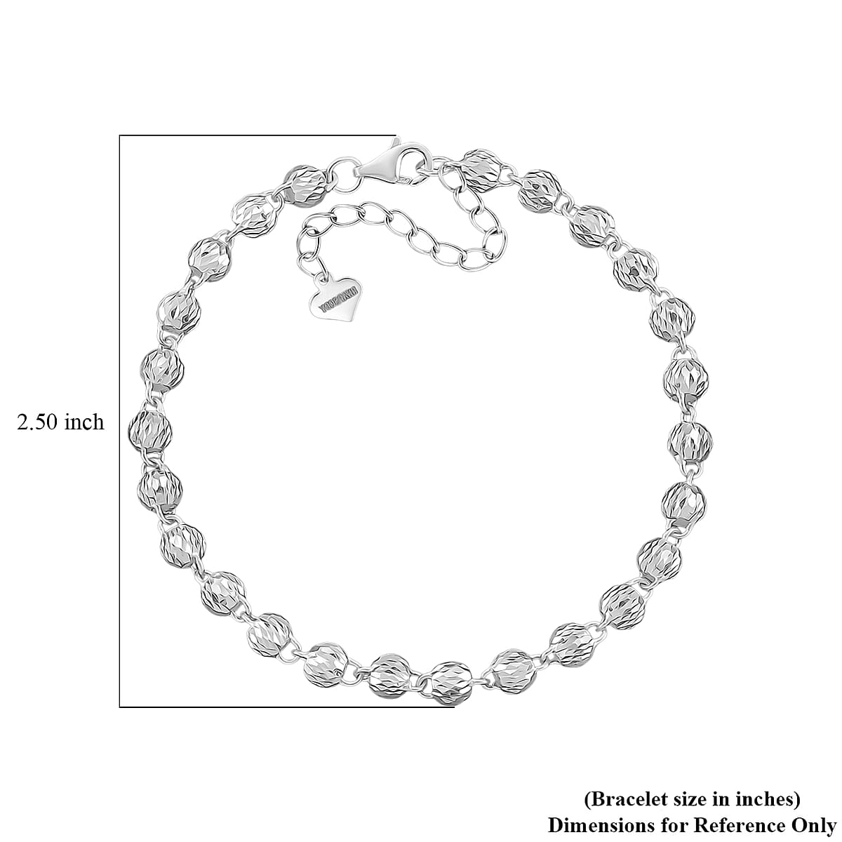 Doorbuster Beaded Chain Bracelet in Rhapsody 950 Platinum (6.50-8.0In) 6.4 Grams image number 5