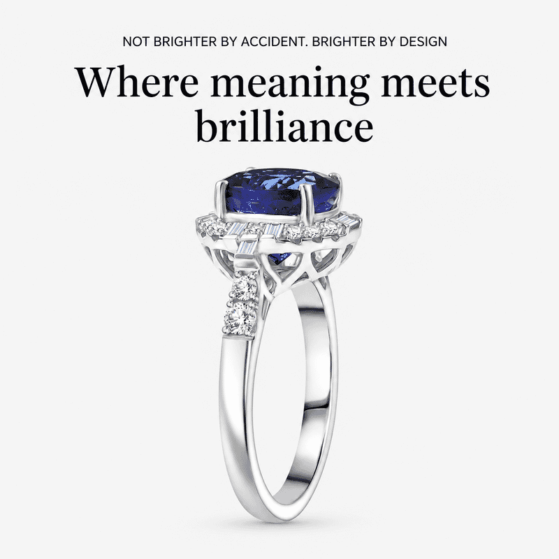 Certified & Appraised Rhapsody AAAA Tanzanite and Diamond E-F VS 4.03 ctw Art Deco Ring in 950 Platinum (Size 5.0) 6.83 Grams