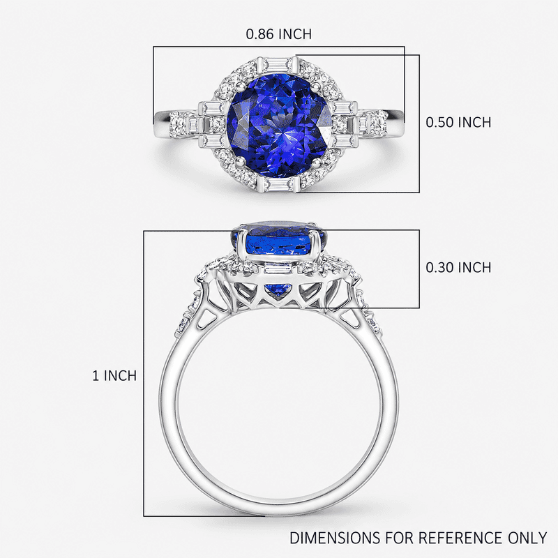 Certified & Appraised Rhapsody AAAA Tanzanite and Diamond E-F VS 4.03 ctw Art Deco Ring in 950 Platinum (Size 5.0) 6.83 Grams