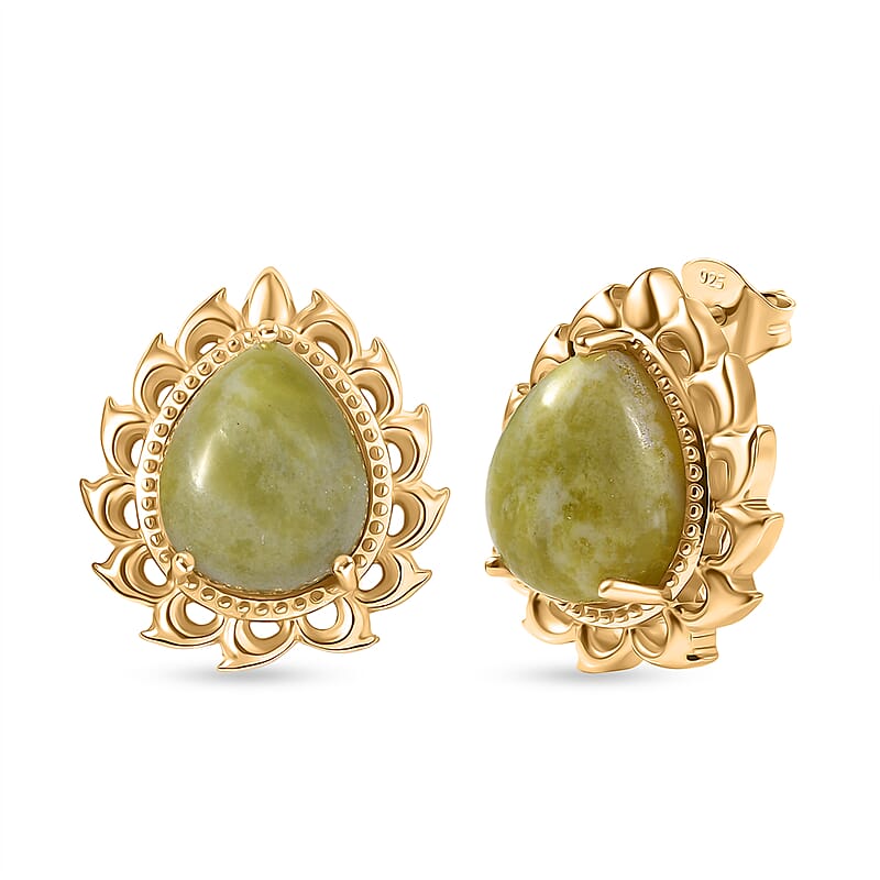 EverTrue Connemara Marble 9.60 ctw Earrings in 18K YG Plated