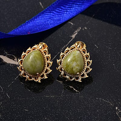 EverTrue Connemara Marble 9.60 ctw Earrings in 18K YG Plated