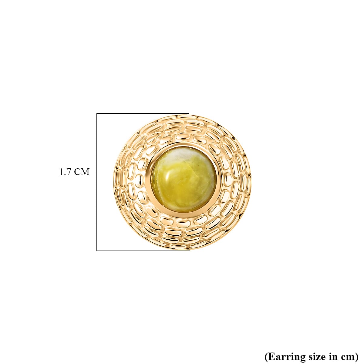 EverTrue Connemara Marble 4.30 ctw Earrings in 18K YG Plated with ION Plated YG Stainless Steel