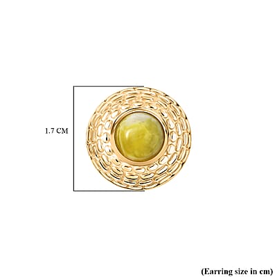 EverTrue Connemara Marble 4.30 ctw Earrings in 18K YG Plated with ION Plated YG Stainless Steel