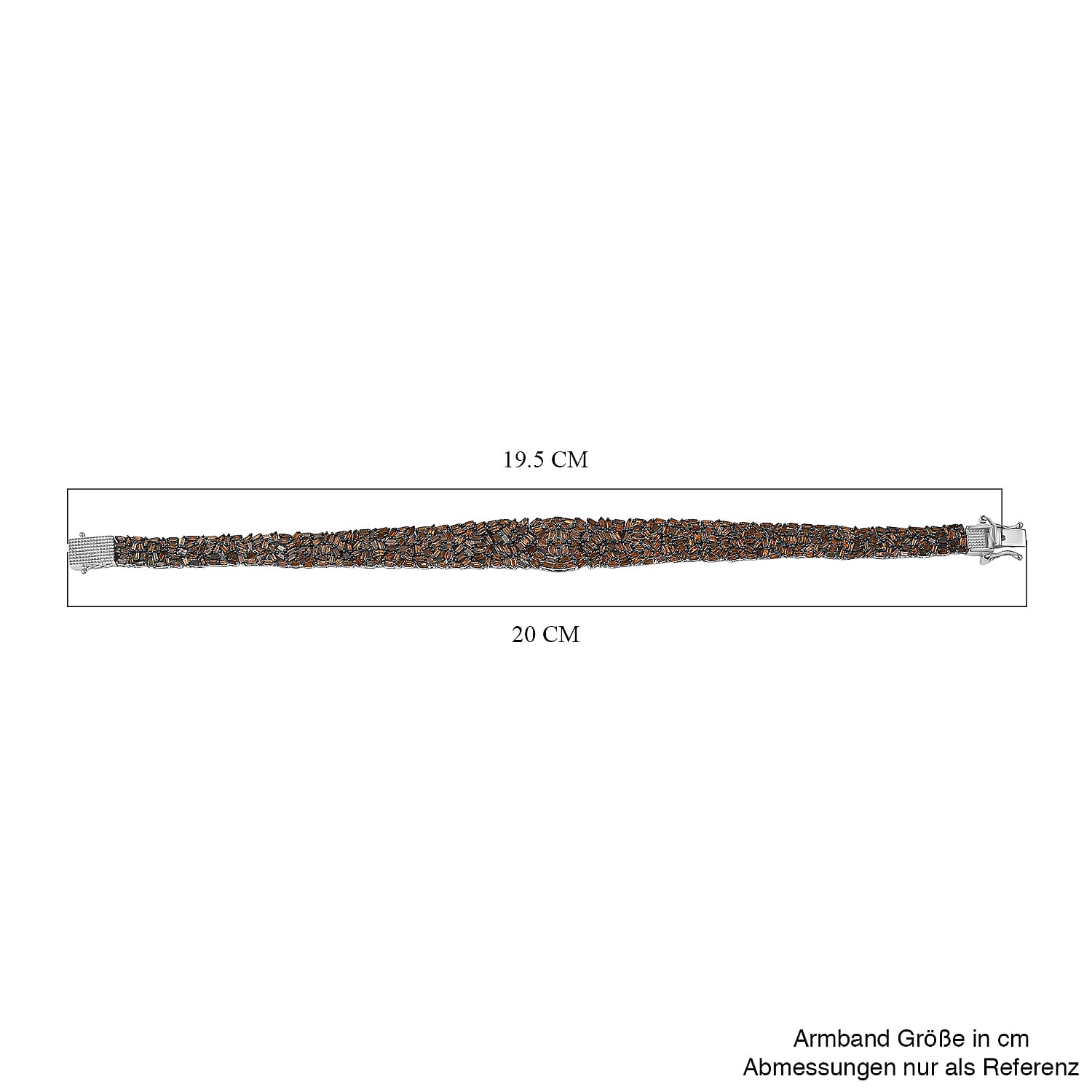 D'Joy Red Diamond 5.01 ctw Bracelet in Rhodium Over Sterling Silver (7.50 In)