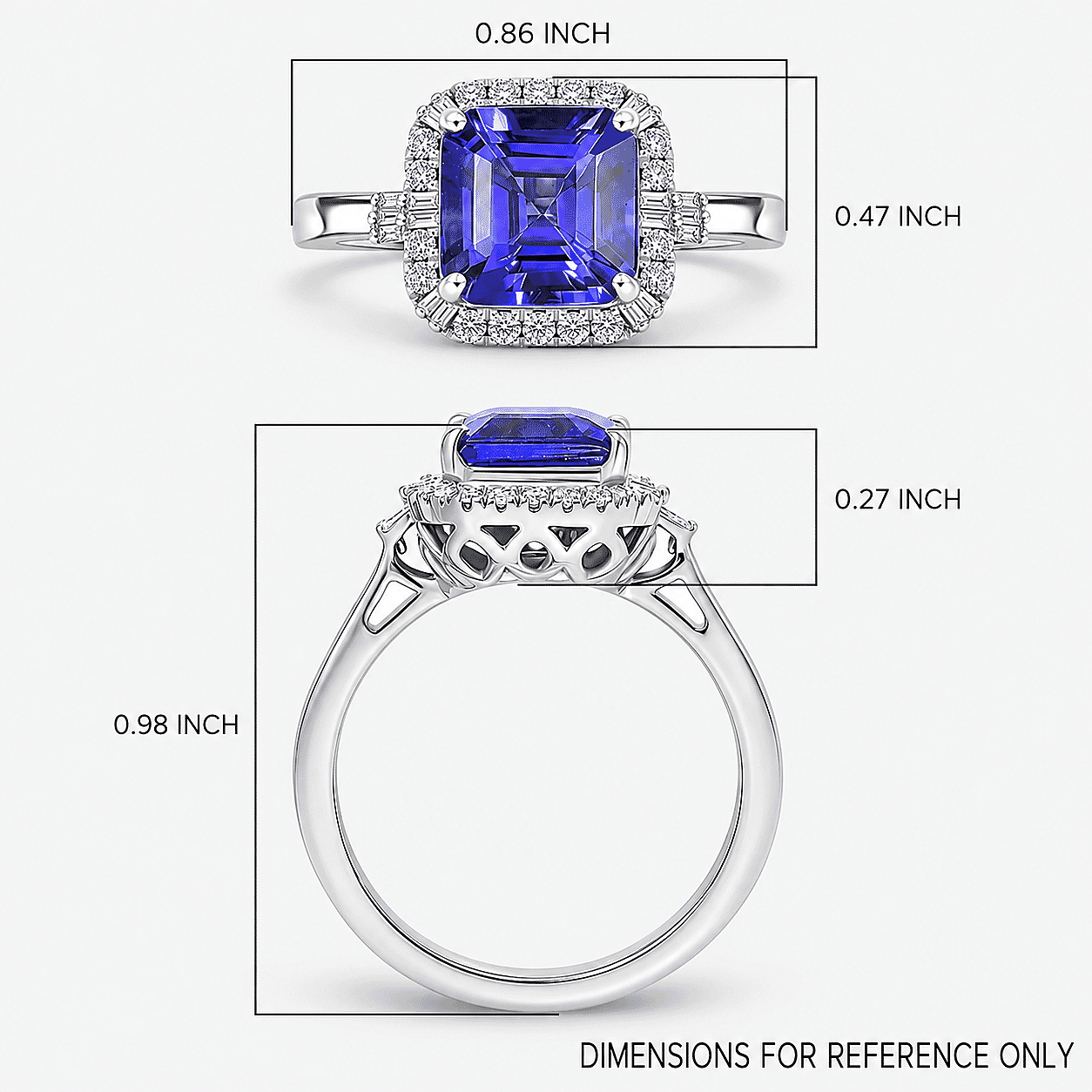 Certified & Appraised Rhapsody AAAA Tanzanite and Diamond E-F VS 3.01 ctw Ring in 950 Platinum (Size 10.0) 6.10 Grams