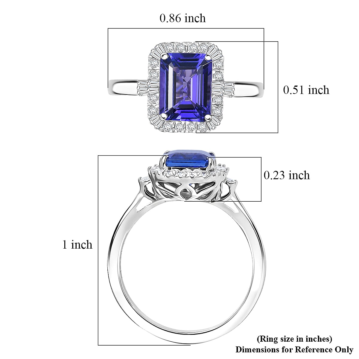 Certified & Appraised Rhapsody AAAA Tanzanite and Diamond E-F VS 3.00 ctw Ring in 950 Platinum (Size 10.0) 6 Grams image number 5