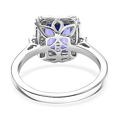 Certified & Appraised Rhapsody AAAA Tanzanite and Diamond E-F VS 3.00 ctw Ring in 950 Platinum (Size 6.0) 6.0 Grams