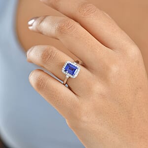 Certified & Appraised Rhapsody AAAA Tanzanite and Diamond E-F VS 3.00 ctw Ring in 950 Platinum (Size 7.0) 6 Grams