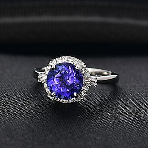 Certified & Appraised Rhapsody AAAA Tanzanite and Diamond E-F VS 3.00 ctw Ring in 950 Platinum (Size 6.0) 5.50 Grams