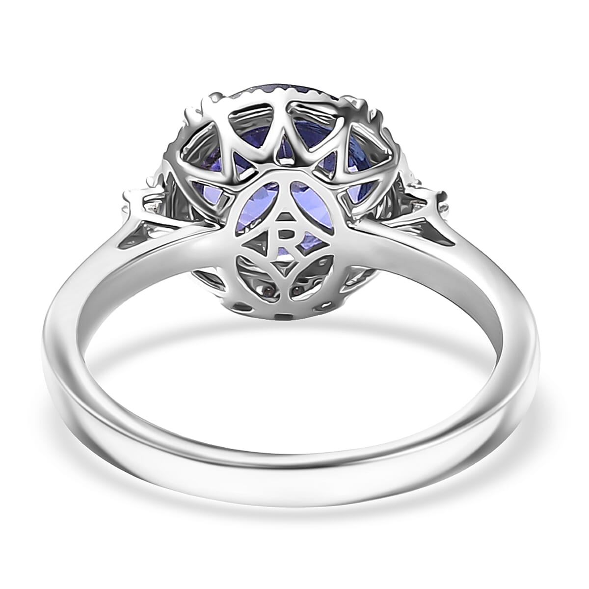 Certified & Appraised Rhapsody AAAA Tanzanite and Diamond E-F VS 3.00 ctw Ring in 950 Platinum (Size 6.0) 5.50 Grams image number 4