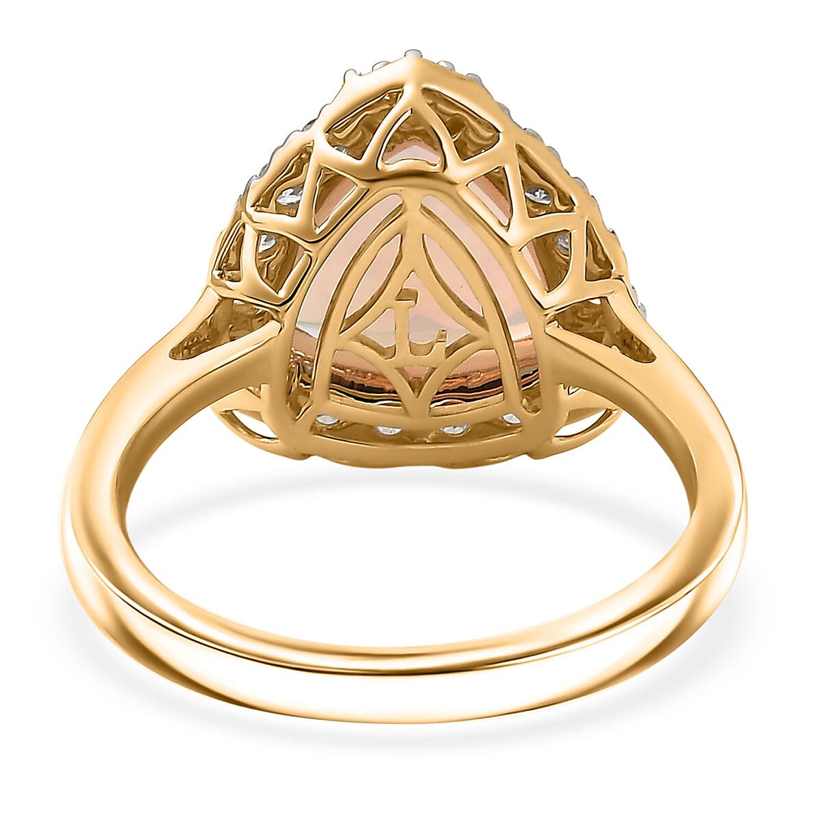 Doorbuster Certified & Appraised AAA Ethiopian Welo Opal and Luxuriant Diamond G-H SI 2.50 ctw Ring in 10K Yellow Gold (Size 10.0) image number 4