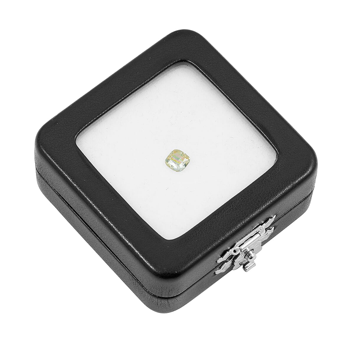 IGI Certified Luxuriant Lab Grown Yellow Diamond (VS2) (Sqr Cush) 1.00 ctw image number 4