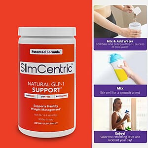 SlimCentric Natural GLP-1 Support Healthy Weight Management Dietary Supplement (16.4oz, 30 Day Supply)