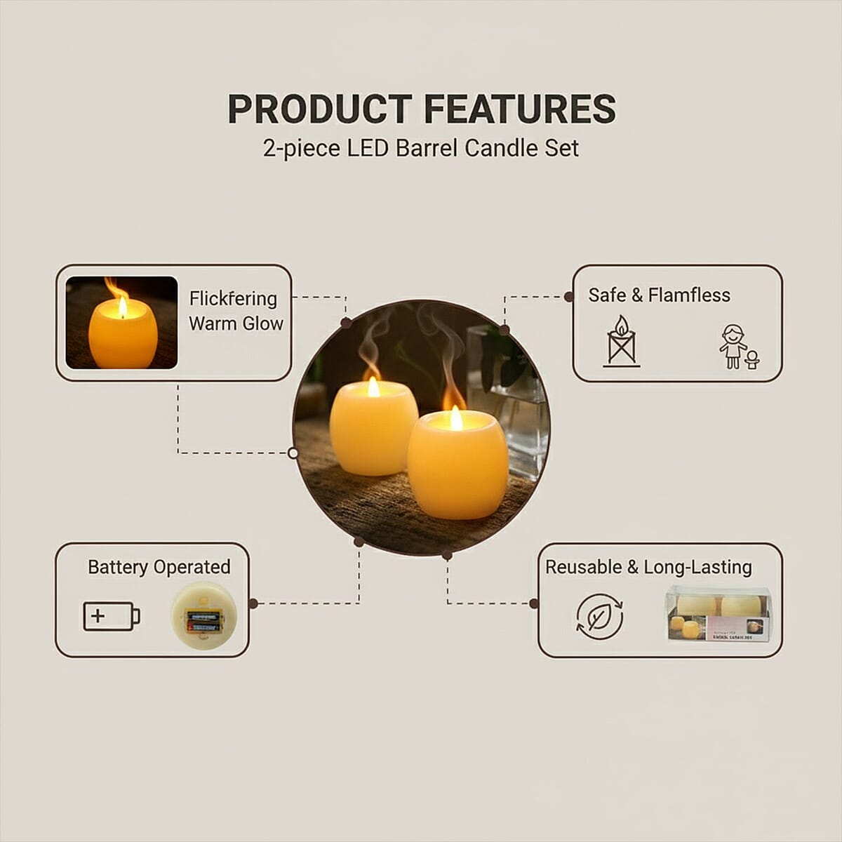 Closeout Set of 2 Candles image number 2