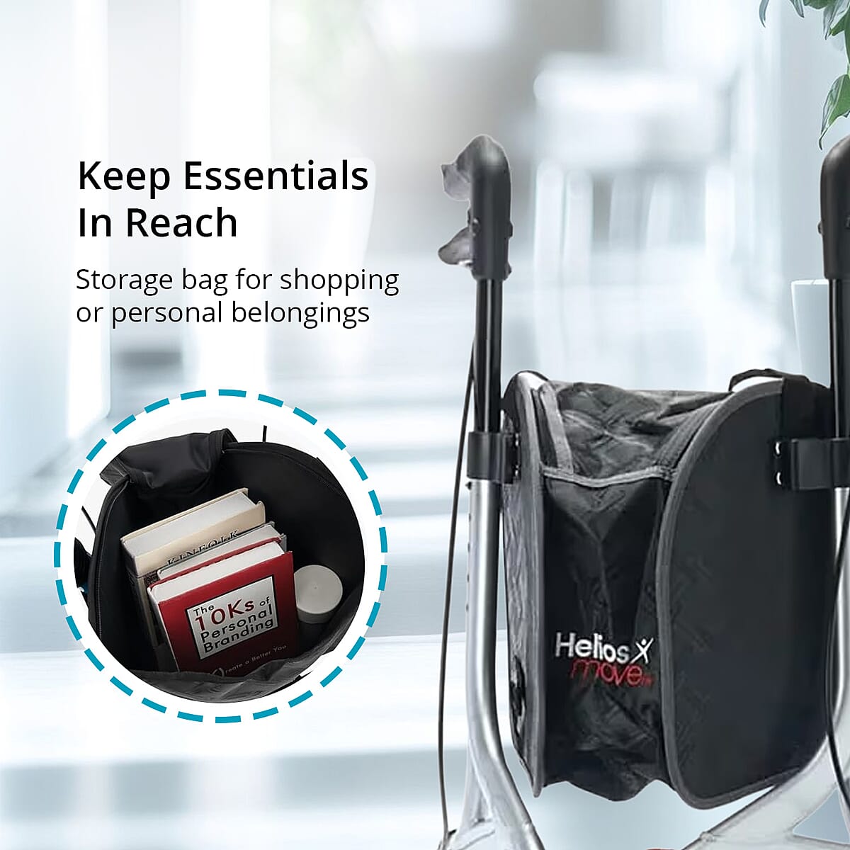 Closeout Helios 3 Wheel Walker -Silver image number 2