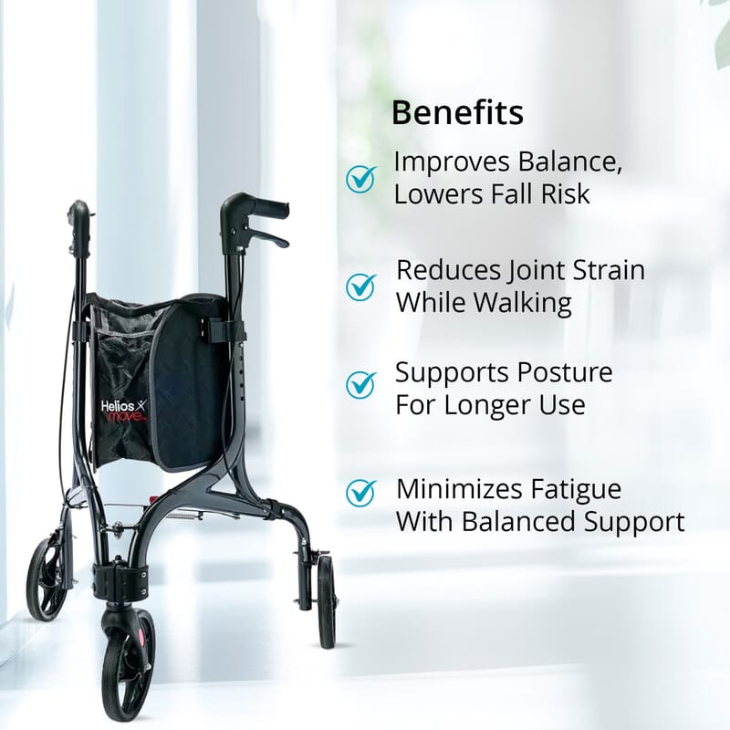 Closeout Helios 3 Wheel Walker -Red