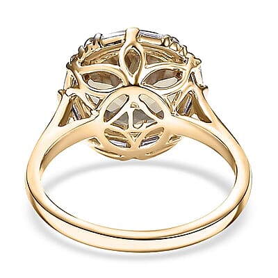 Certified & Appraised AAA Turkizite and Luxuriant Diamond G-H SI 5.57 ctw Ring in 10K Yellow Gold (Size 12.0)
