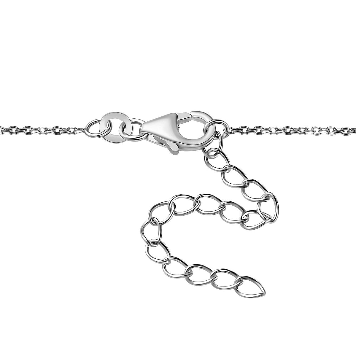 D'Joy Premium Catalina Iolite and Moissanite 4.70 ctw Royal Serenade Necklace in Rhodium Over Sterling Silver 18 Inches image number 4