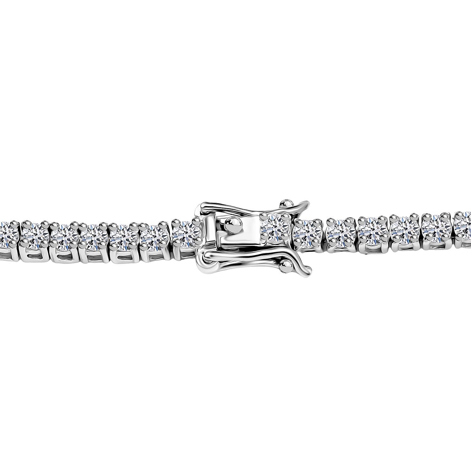 Luxuriant Lab Grown Diamond G-H SI 10.03 ctw Necklace in Rhodium Over Sterling Silver (18 Inches)