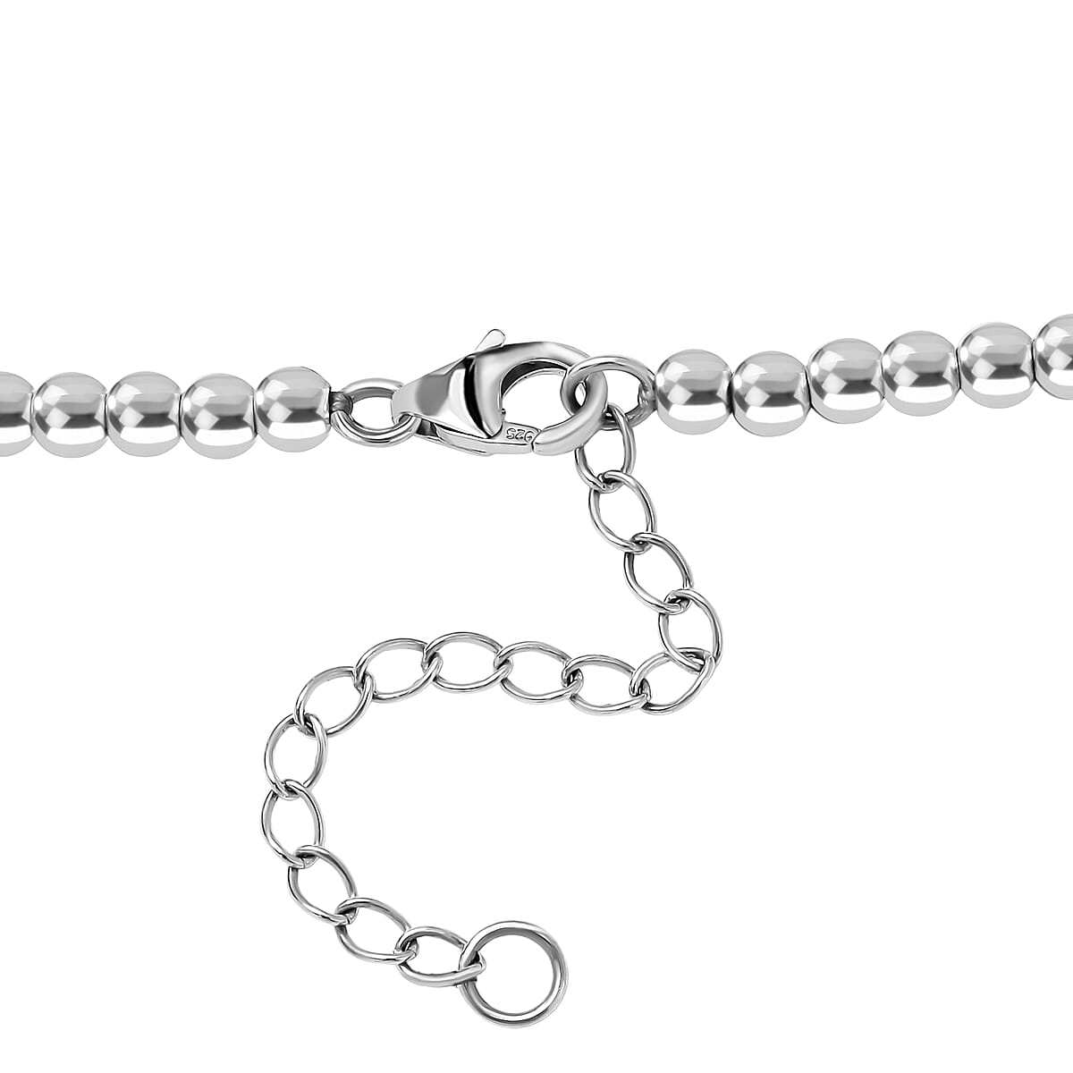 D'Joy Artisan Crafted Premium Royston Turquoise and White Buffalo 14.25 ctw Squash Blossom Necklace in Black Oxidised Sterling Silver 18-20 Inches image number 4