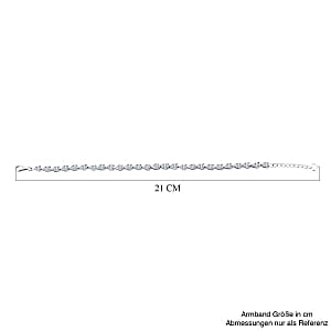 Simulated Diamond 11.70 ctw Bracelet in Rhodium Over Sterling Silver (Size 7)