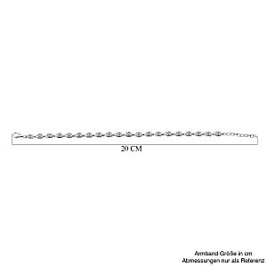 Simulated Diamond 9.00 ctw Bracelet in Rhodium Over Sterling Silver (Size 7)