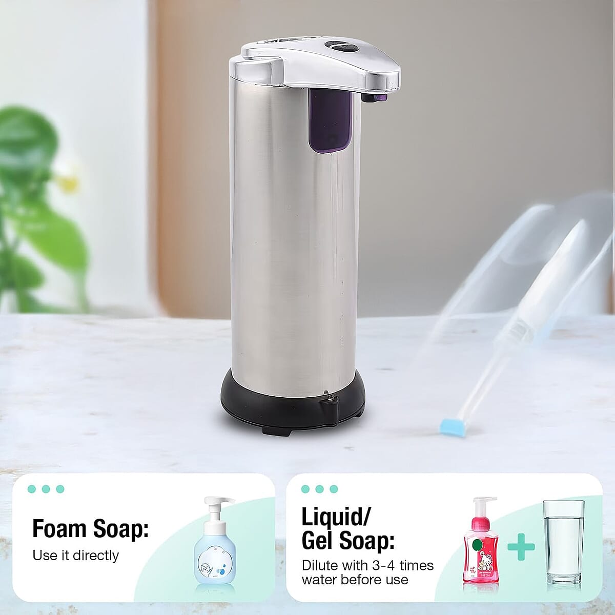 Closeout Battery Operated Soap Dispenser (AA Batteries Not Included) image number 4