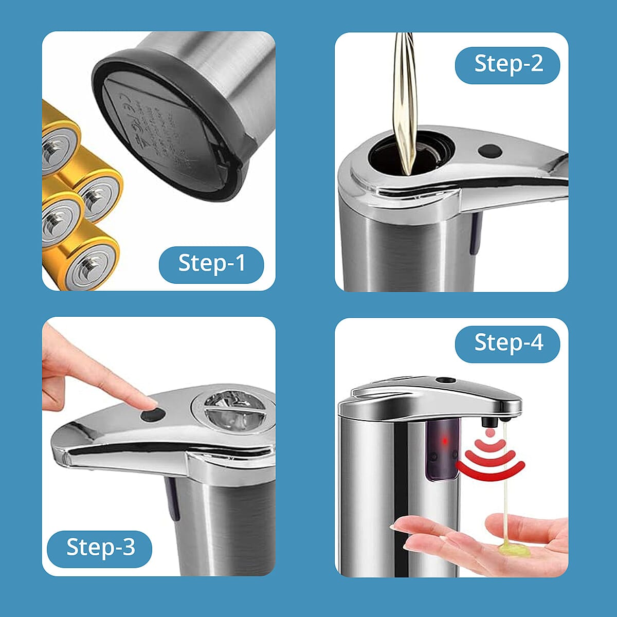 Closeout Battery Operated Soap Dispenser (AA Batteries Not Included) image number 5