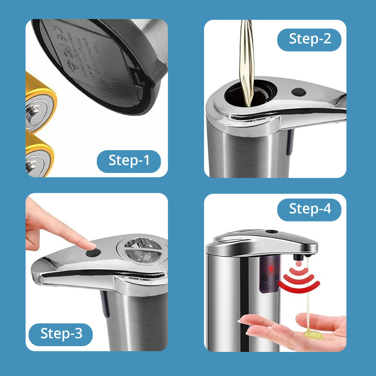 Closeout Battery Operated Soap Dispenser (AAA Batteries Not Included)