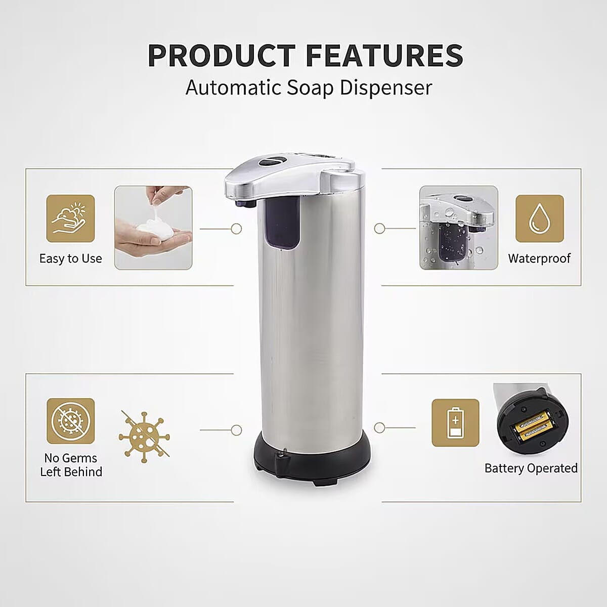 Closeout Battery Operated Soap Dispenser (AA Batteries Not Included) image number 6