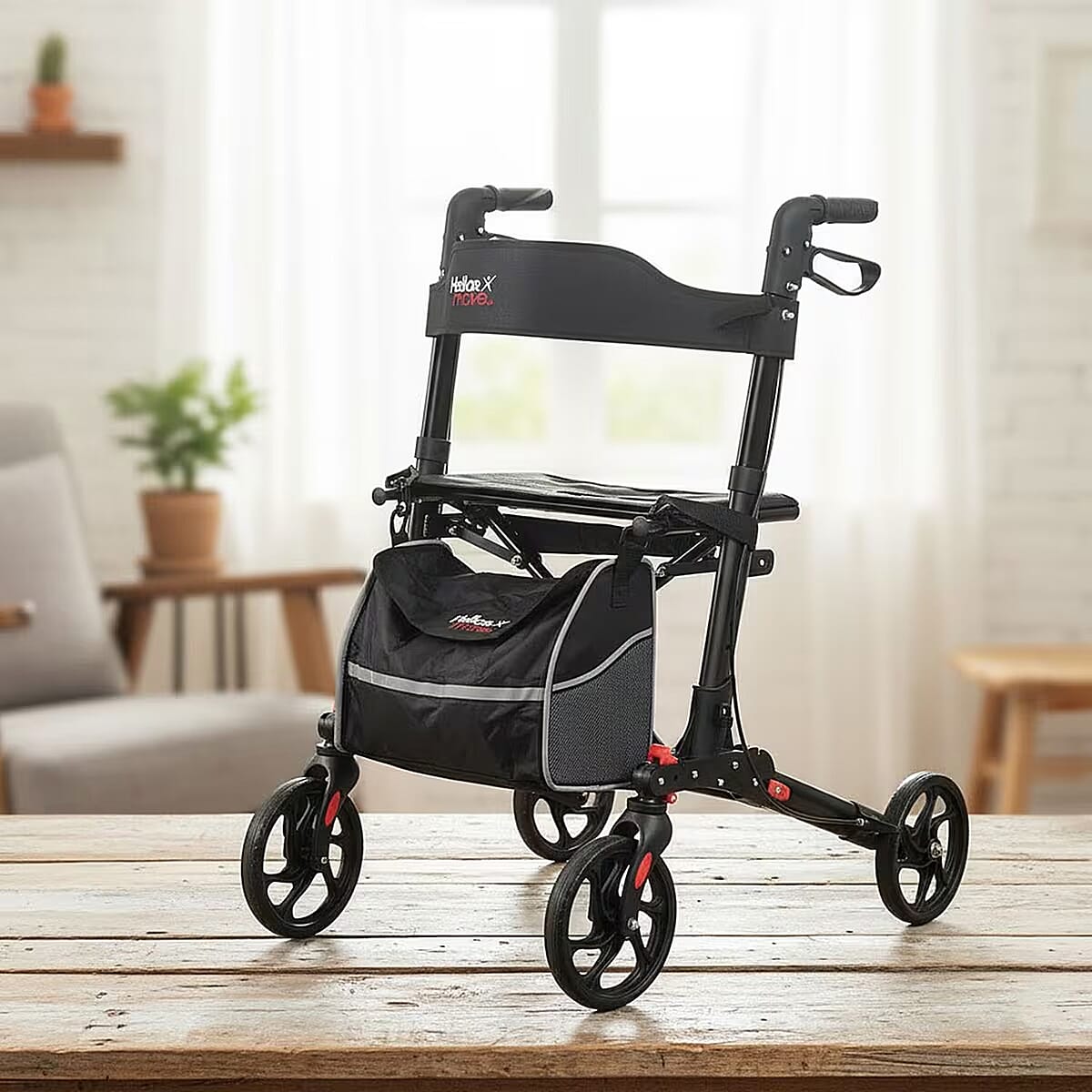 Closeout 4 Wheel Walker -Black image number 1
