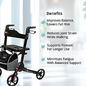 Closeout 4 Wheel Walker -Black
