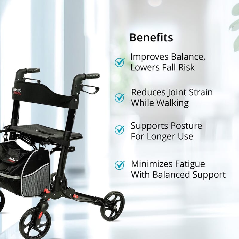 Closeout 4 Wheel Walker -Black