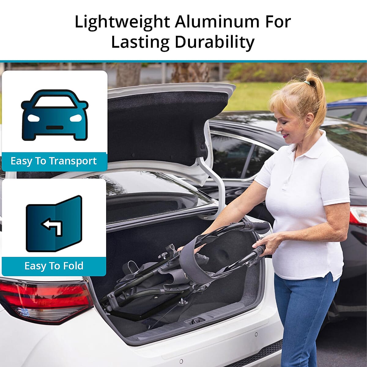 Closeout 4 Wheel Walker -Red image number 5