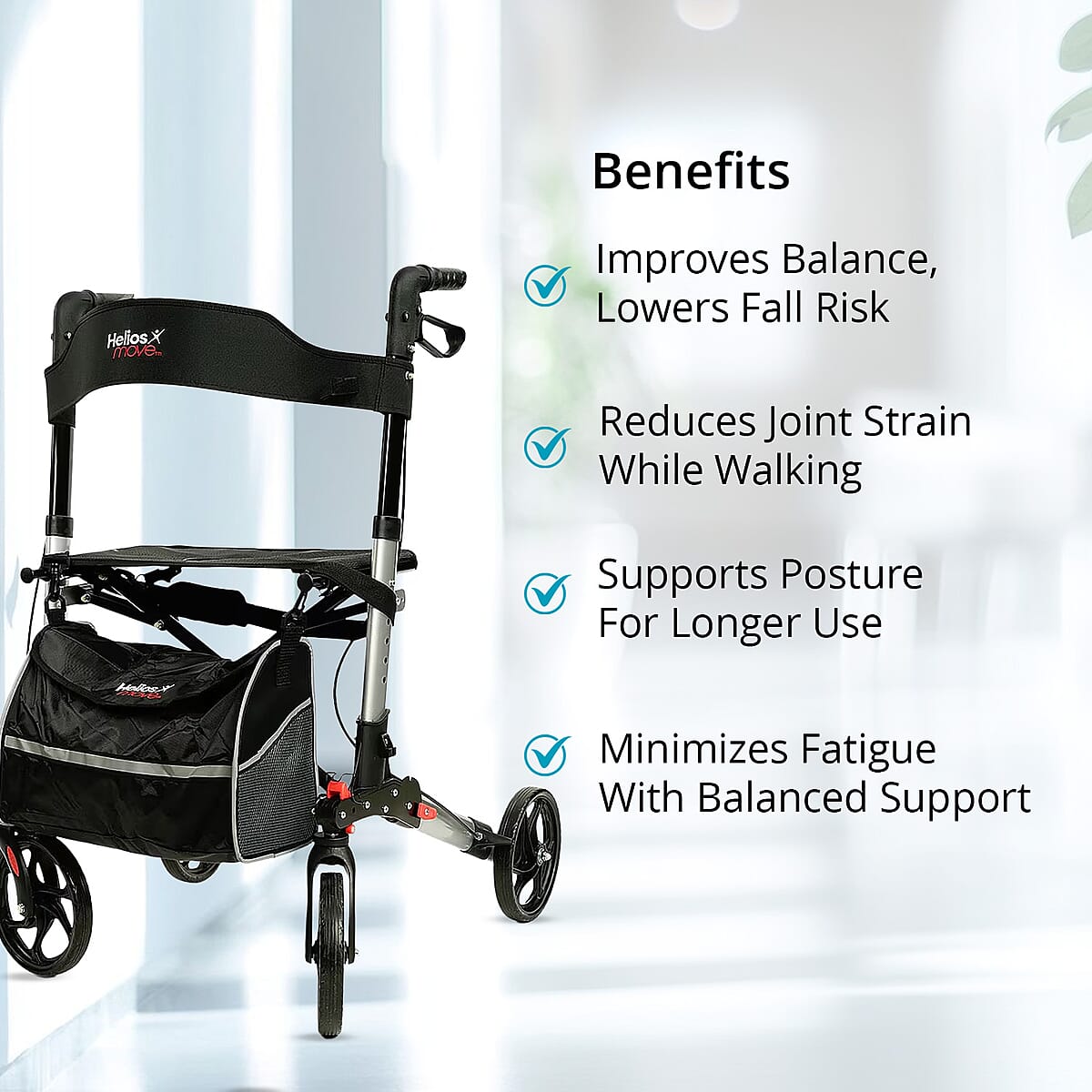 Closeout 4 Wheel Walker -Silver image number 2