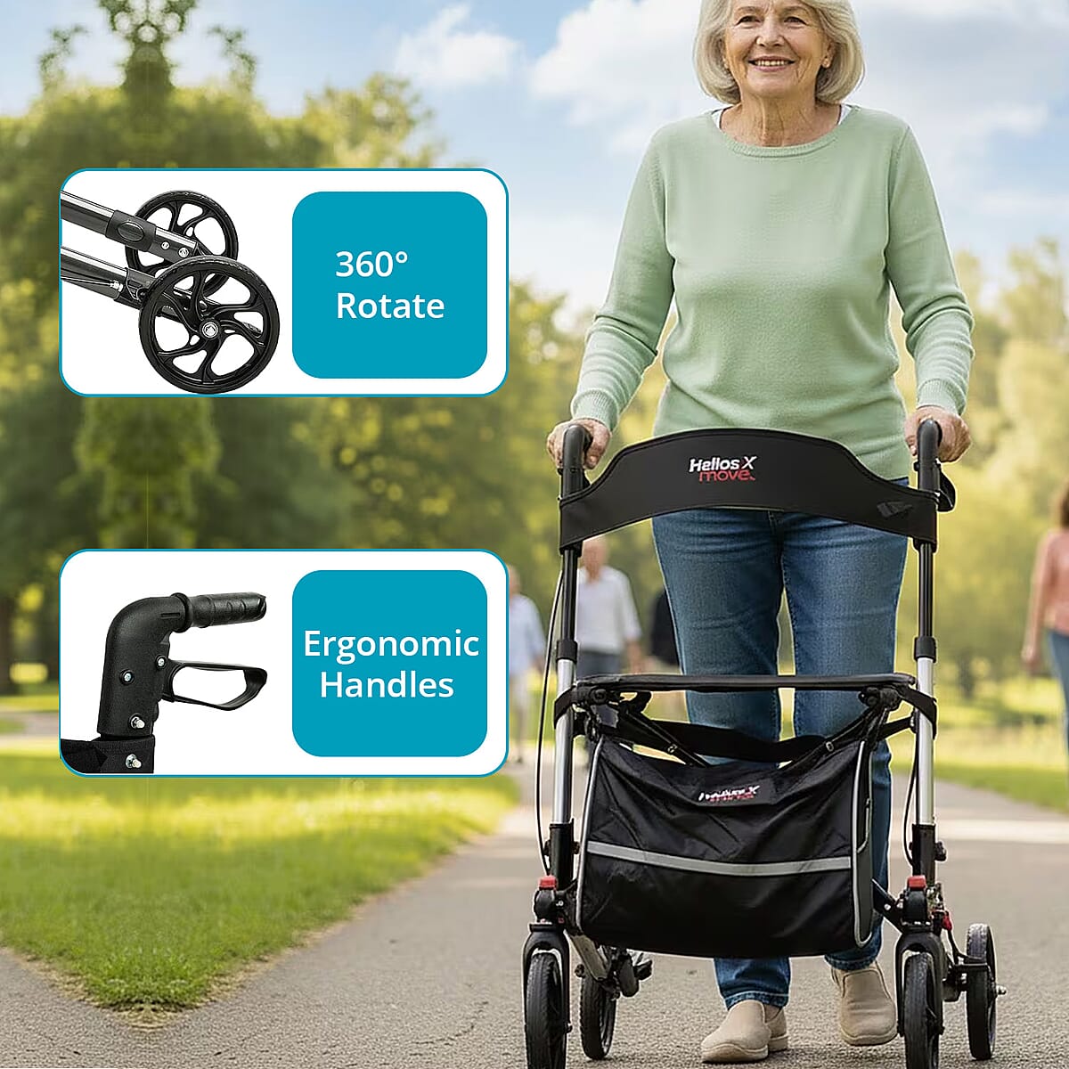 Closeout 4 Wheel Walker -Silver image number 3