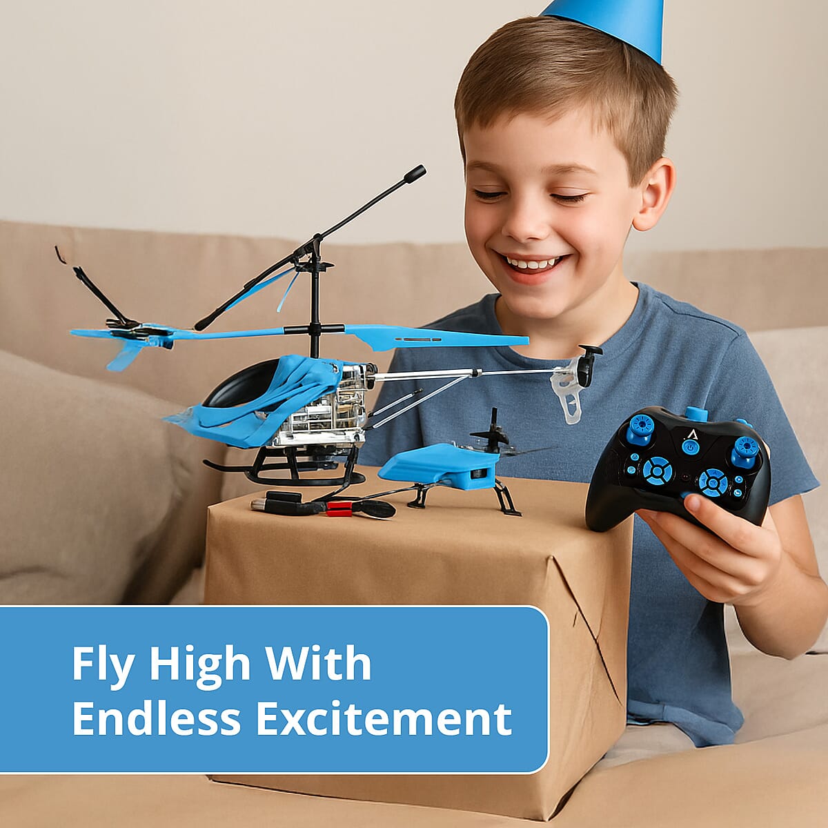 Closeout Mini Helicopter - Blue image number 1