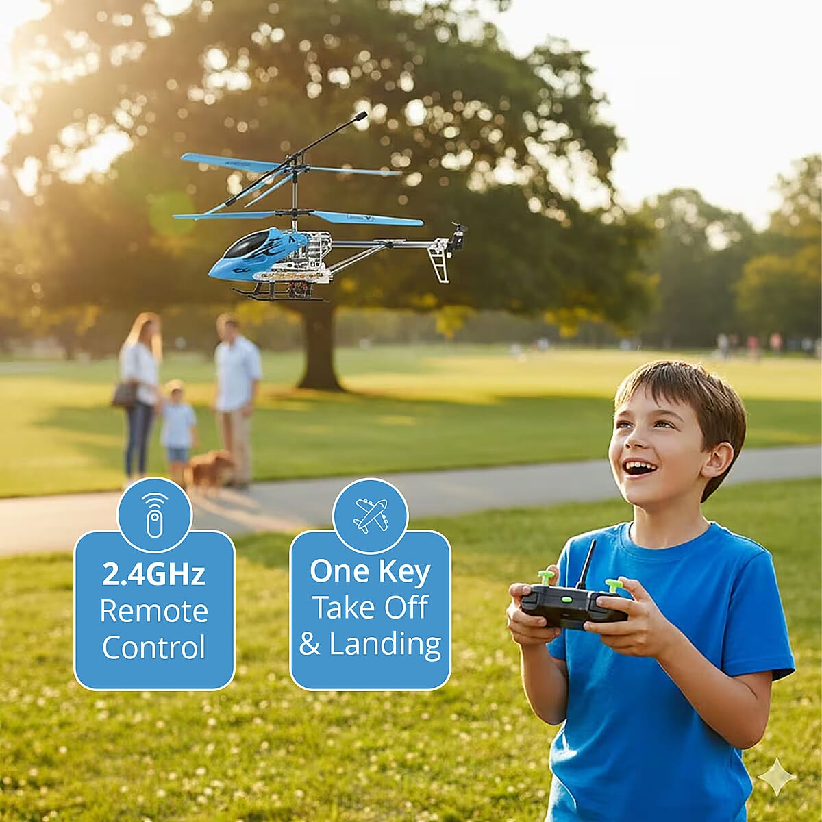 Closeout Mini Helicopter - Blue image number 2