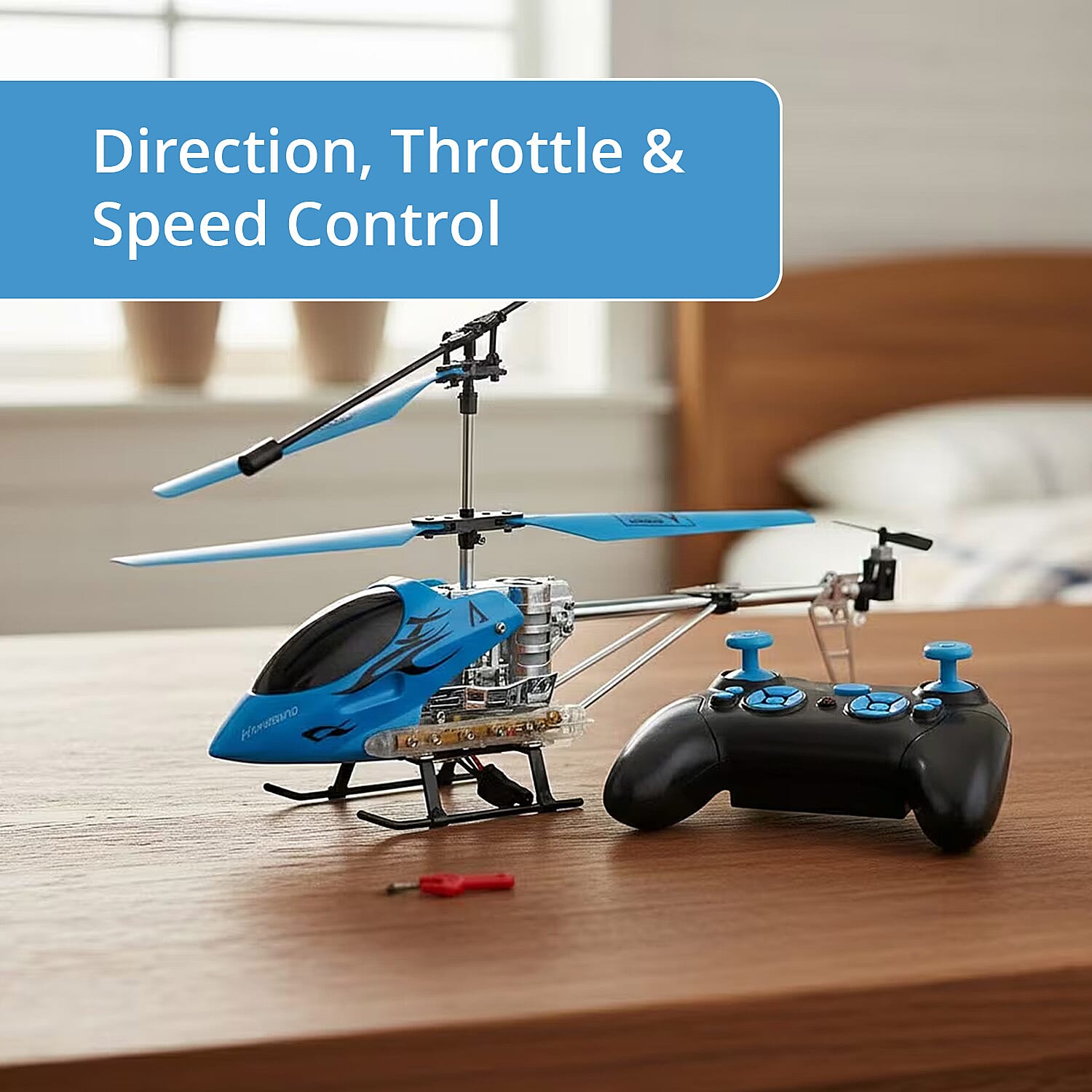 Buy Closeout Mini Helicopter - Blue at ShopLC.