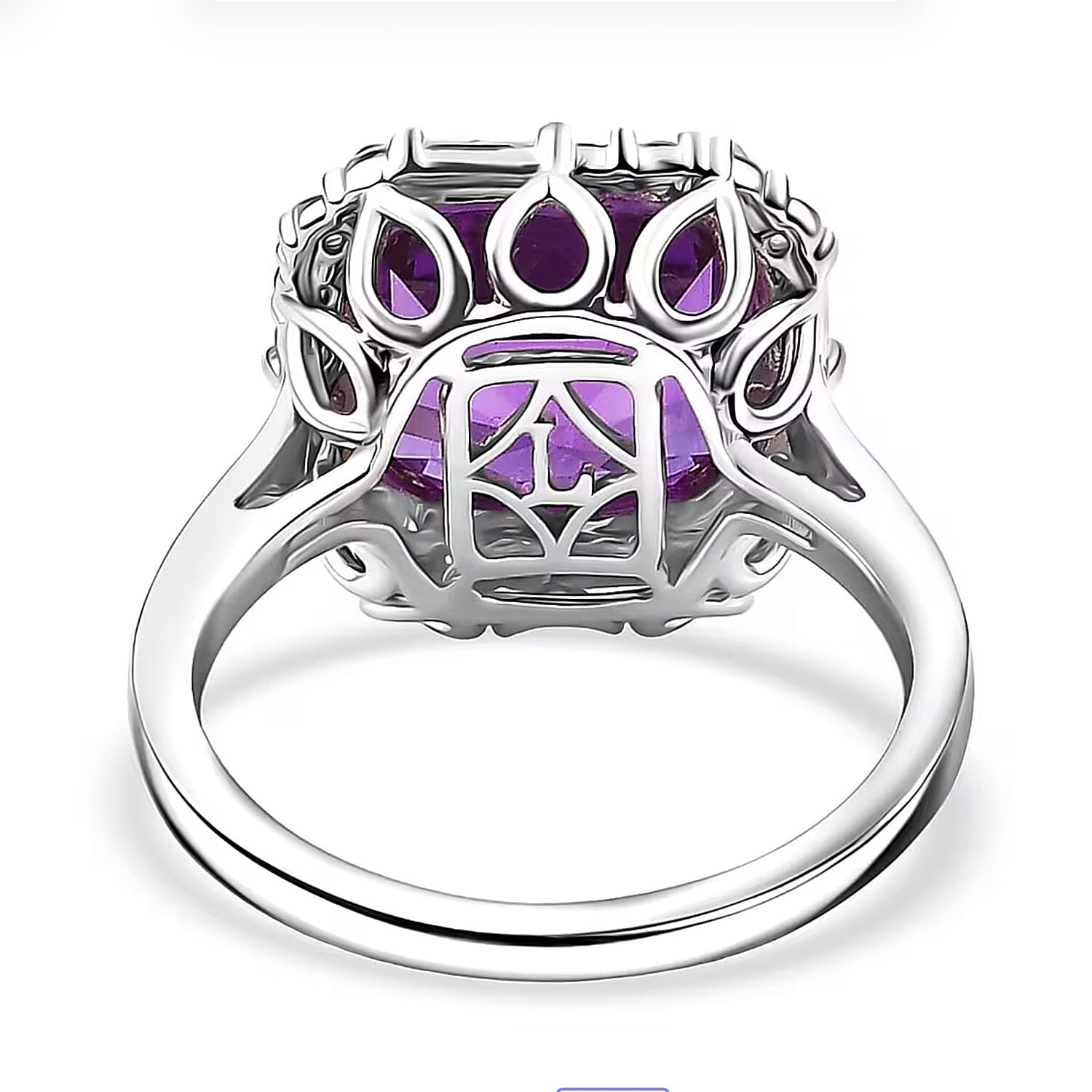Certified & Appraised Luxuriant AAA Lab Grown Purple Sapphire and Diamond G-H SI 7.00 ctw Ring in 10K White Gold (Size 10.0)